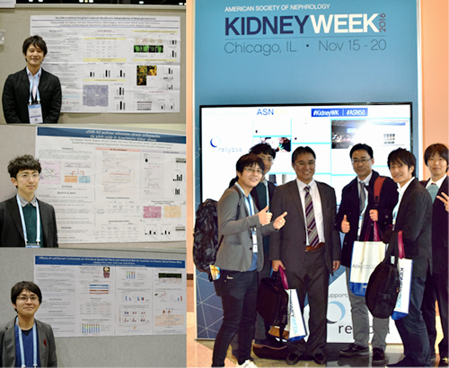 KIDNEY WEEK2016 (ASN) (Chicago 11月17日-20日) で発表しました